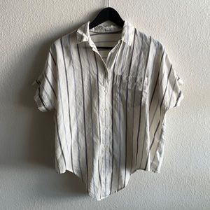 Tie-Front Shirt in Montpellier Stripe